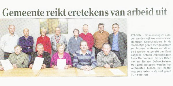 Gemeente reikt eretekens van arbeid uit